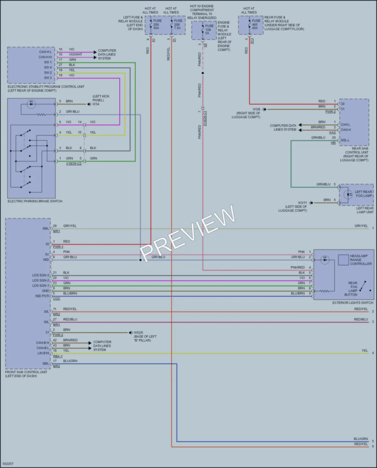2016 MercedesBenz GLC300 Headlights wiring diagram preview