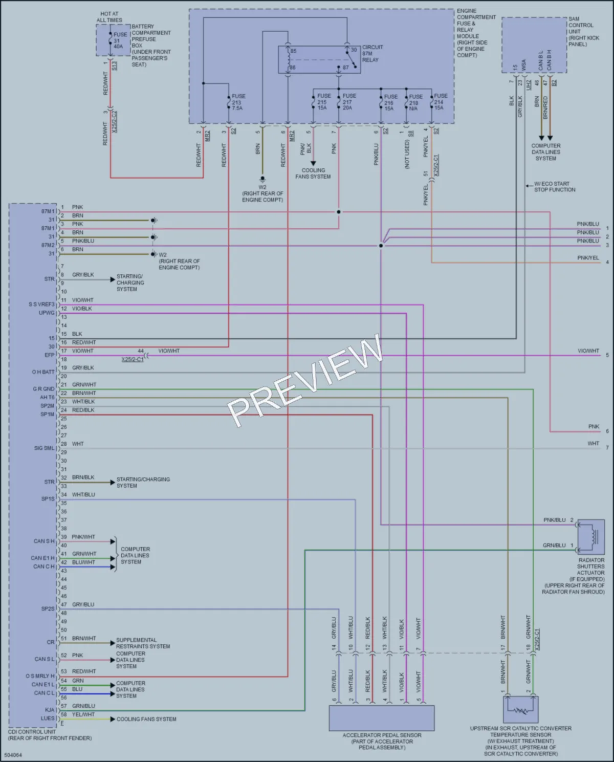 2016 MercedesBenz GLE300d Engine Performance wiring diagram preview