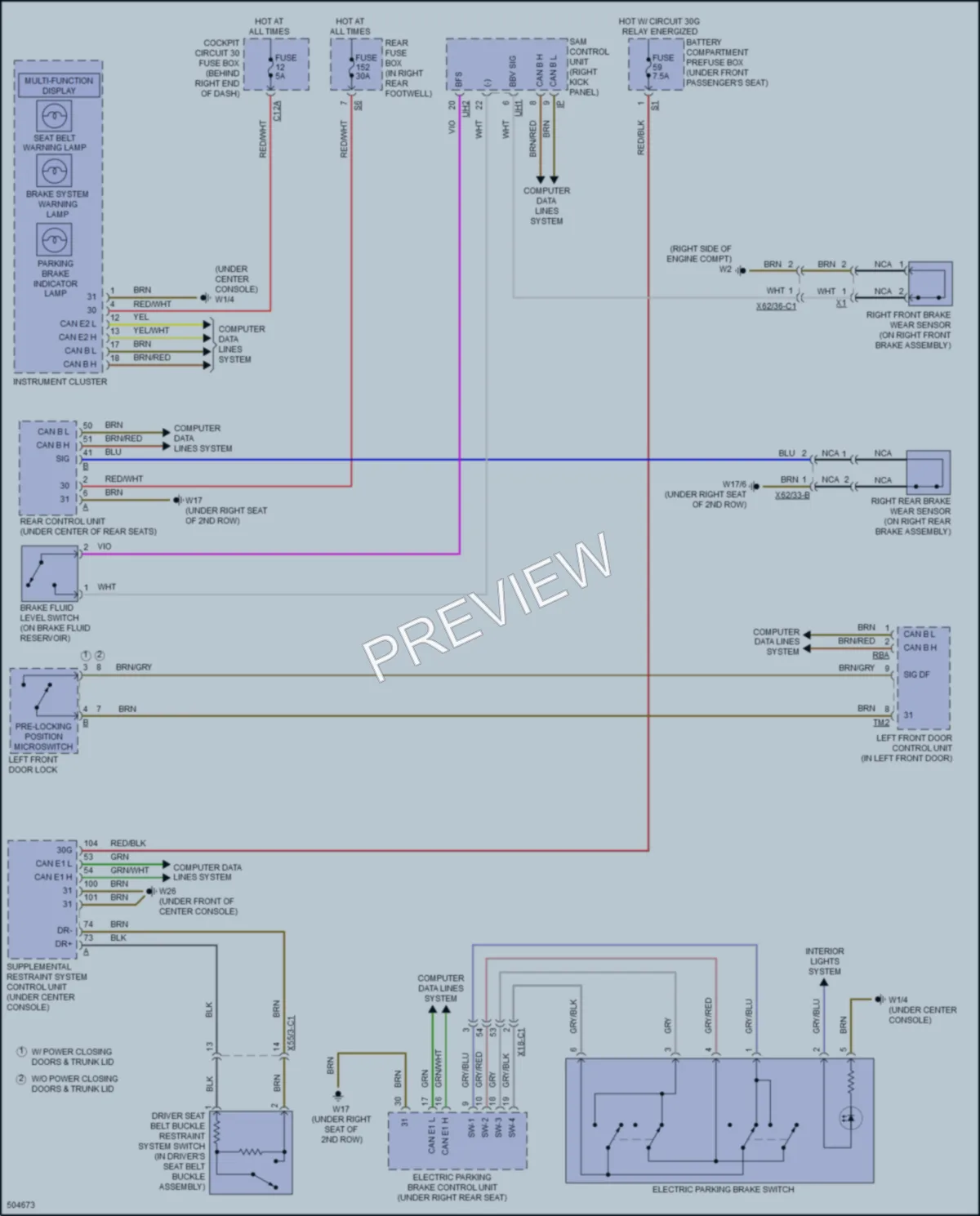 2016 MercedesBenz GLE300d Warning Systems wiring diagram preview