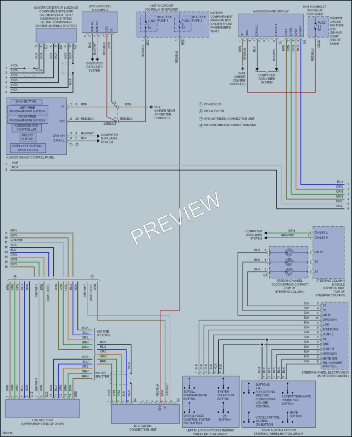 2016 MercedesBenz GLE350 Radio wiring diagram preview