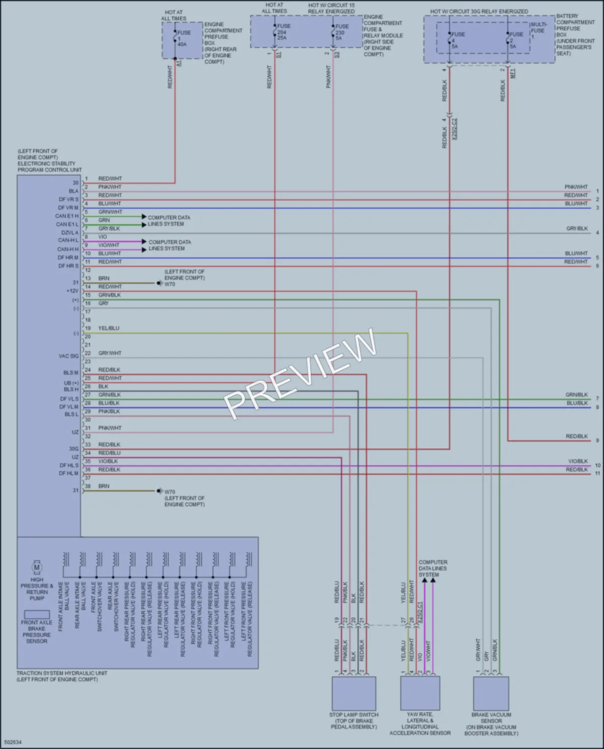 2016 MercedesBenz GLE400 Anti Lock Brakes wiring diagram preview