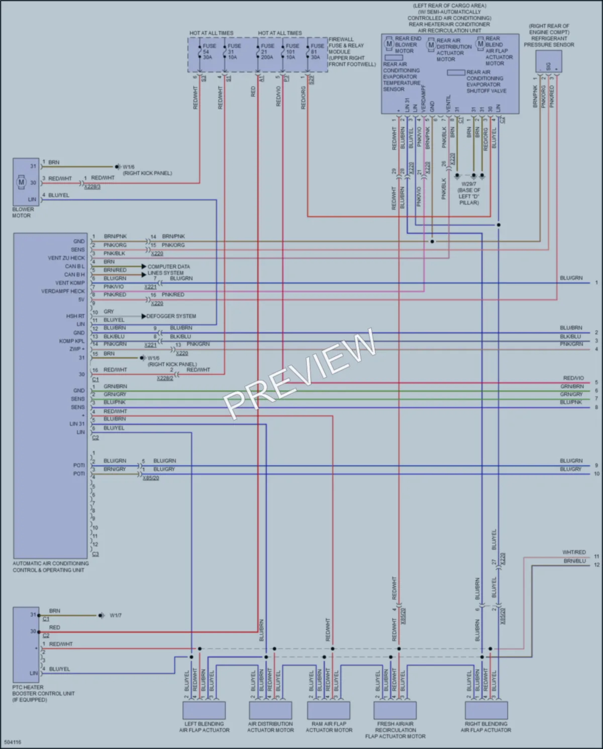 2016 MercedesBenz Metris Air Conditioning wiring diagram preview