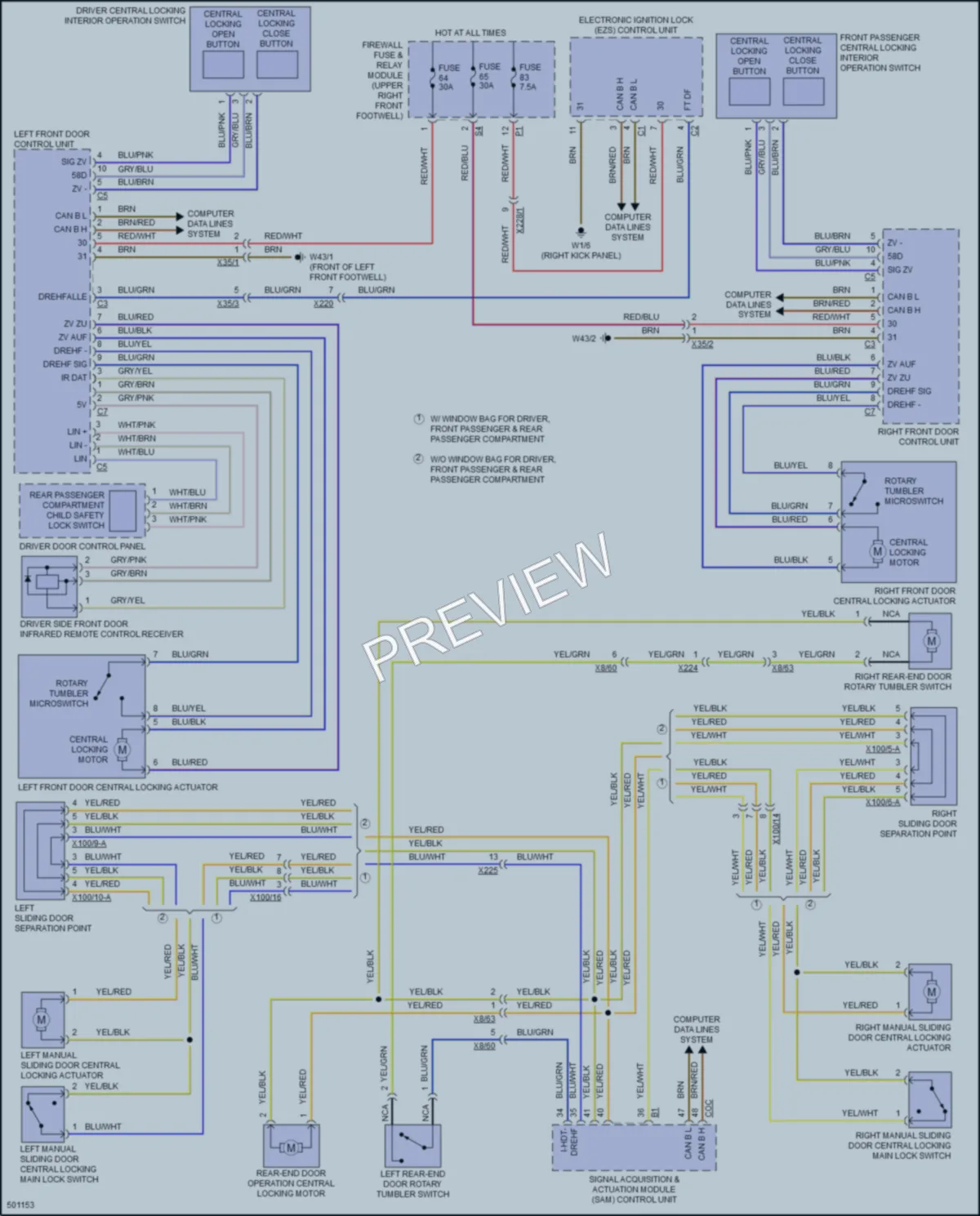 2016 MercedesBenz Metris Power Door Locks wiring diagram preview