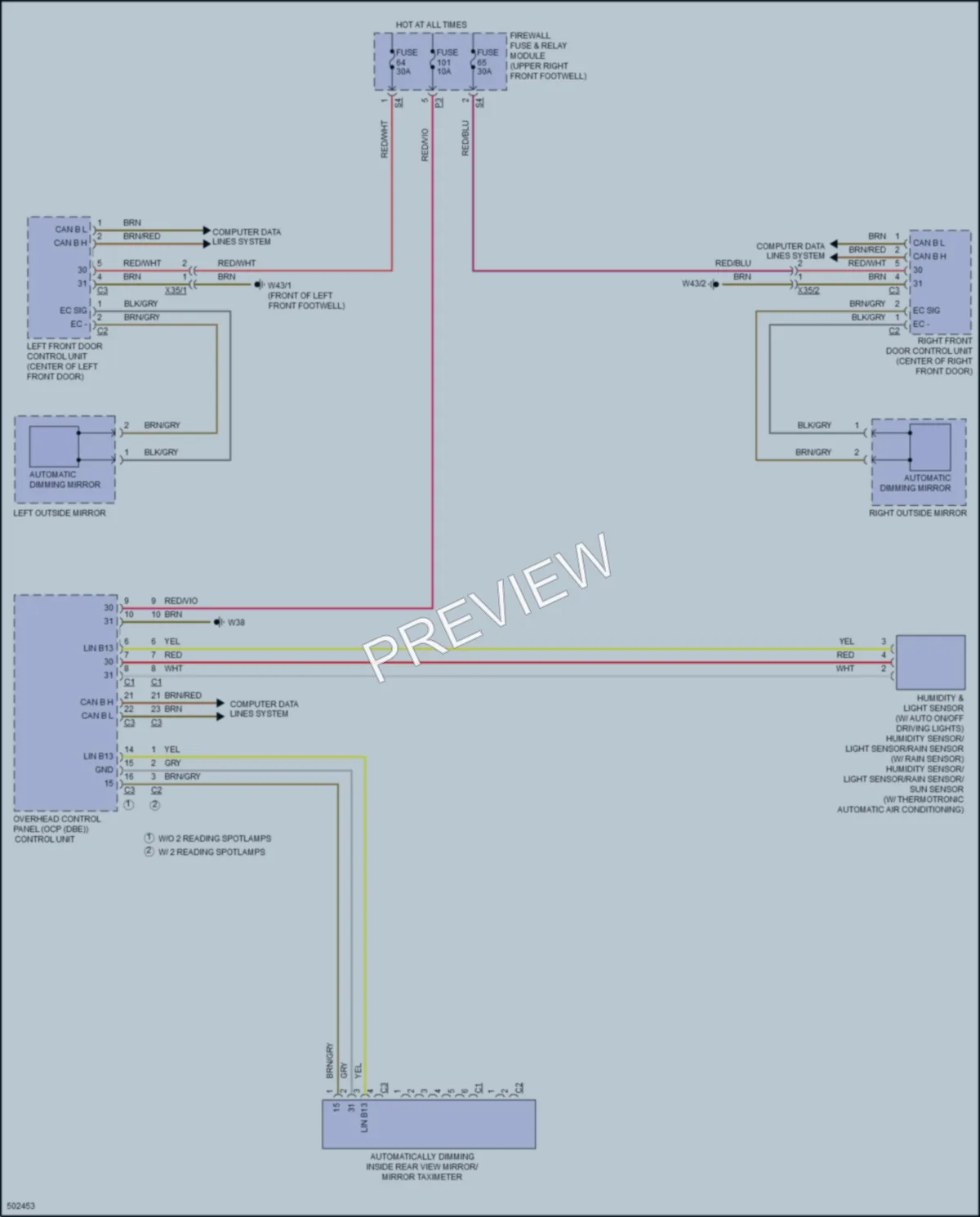 2016 MercedesBenz Metris Power Mirrors wiring diagram preview