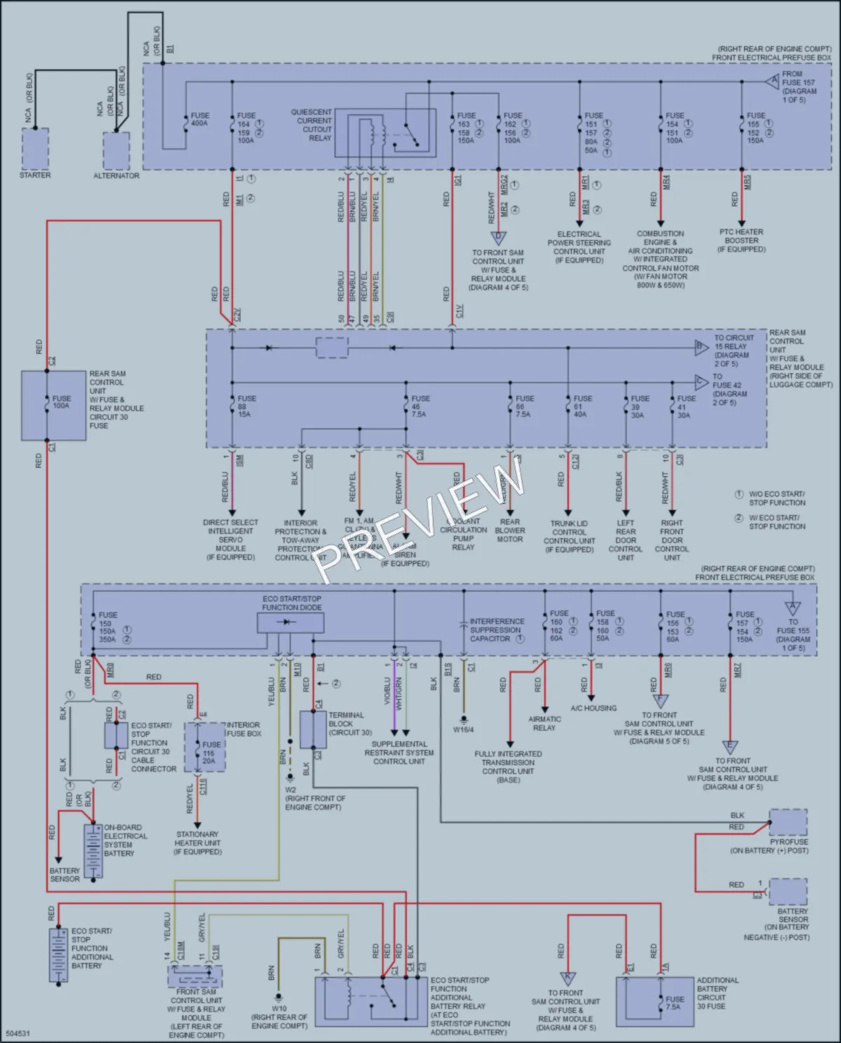 2016 MercedesBenz S550 Power Distribution wiring diagram preview