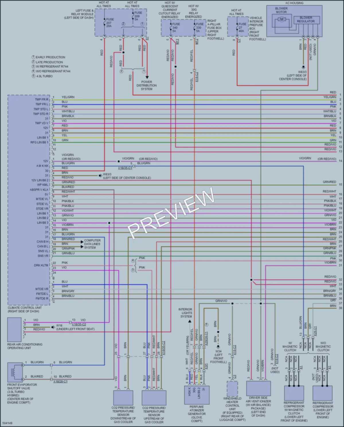 2016 MercedesBenz S550e Air Conditioning wiring diagram preview