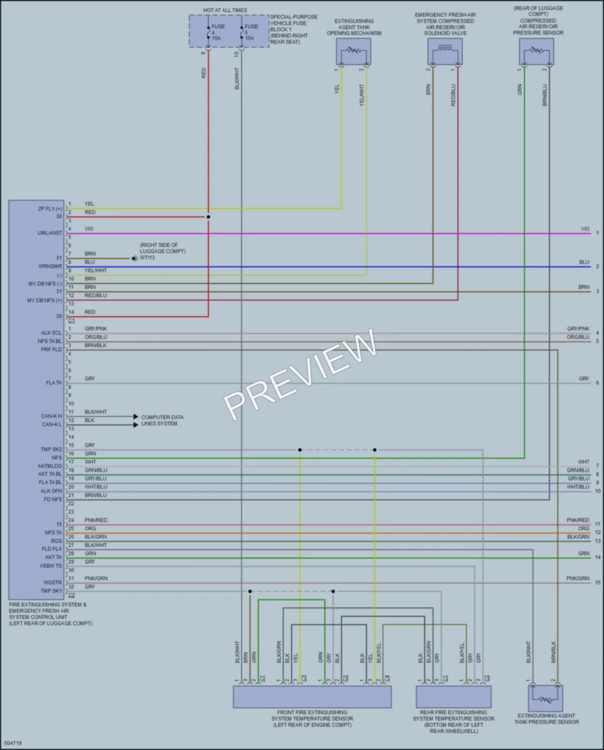 2016 MercedesBenz S550e Emergency Vehicle Systems wiring diagram preview