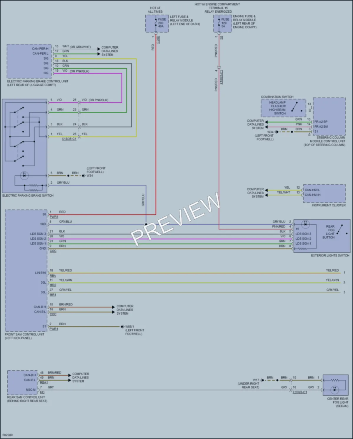 2016 MercedesBenz S550e Headlights wiring diagram preview