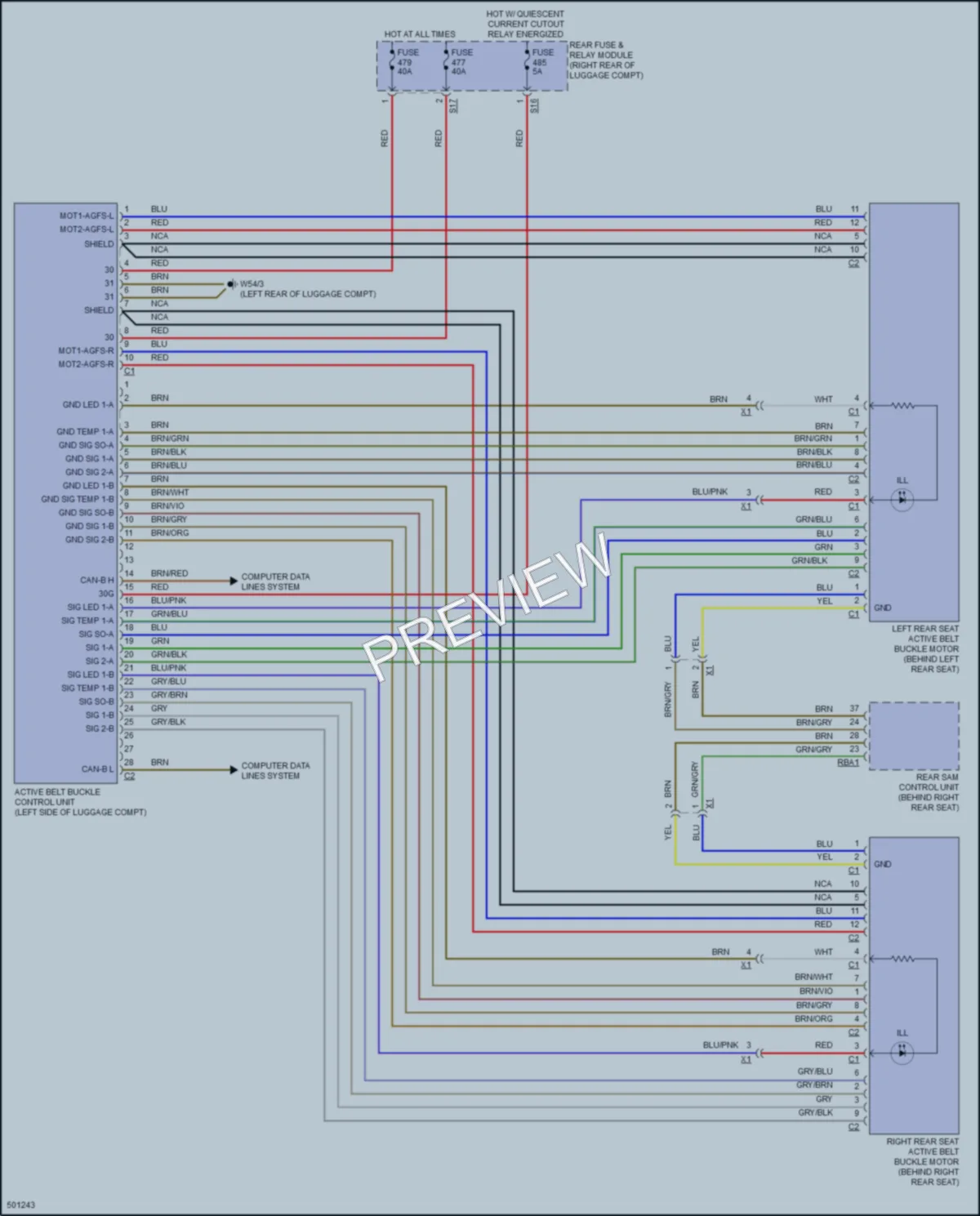 2016 MercedesBenz S550e Supplemental Restraints wiring diagram preview