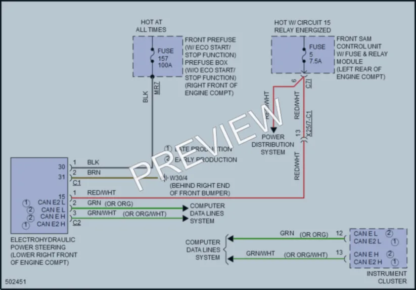 2016 MercedesBenz SLK300 Electronic Power Steering wiring diagram preview