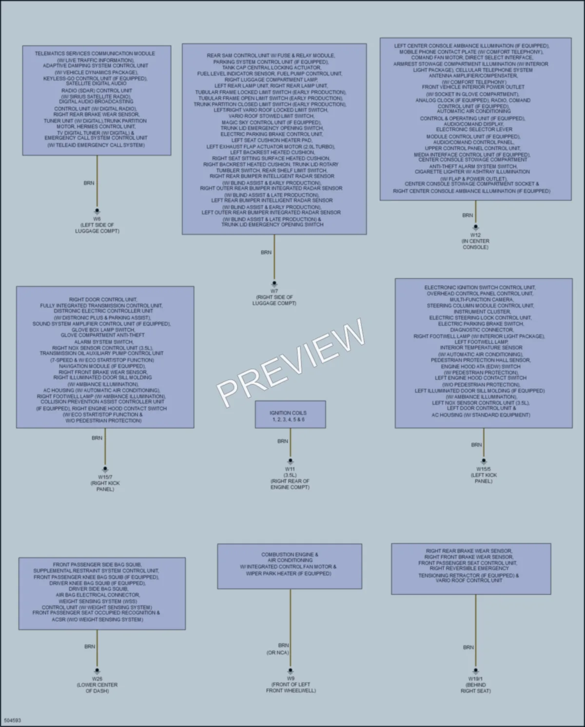 2016 MercedesBenz SLK300 Ground Distribution wiring diagram preview