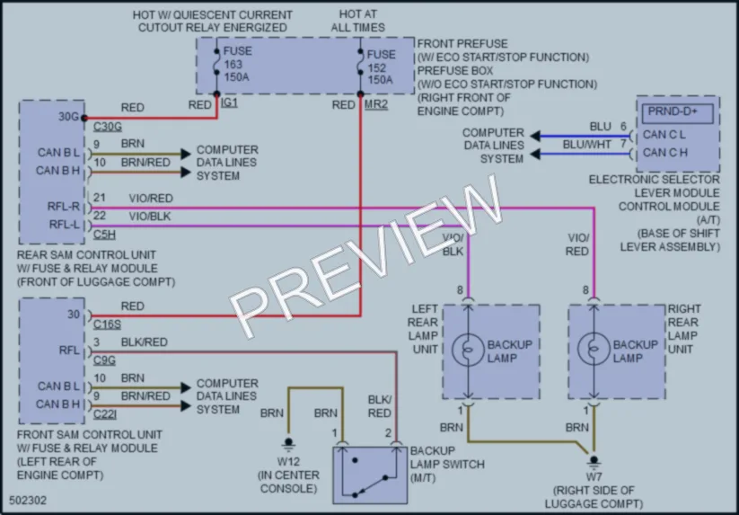 2016 MercedesBenz SLK350 Exterior Lights wiring diagram preview