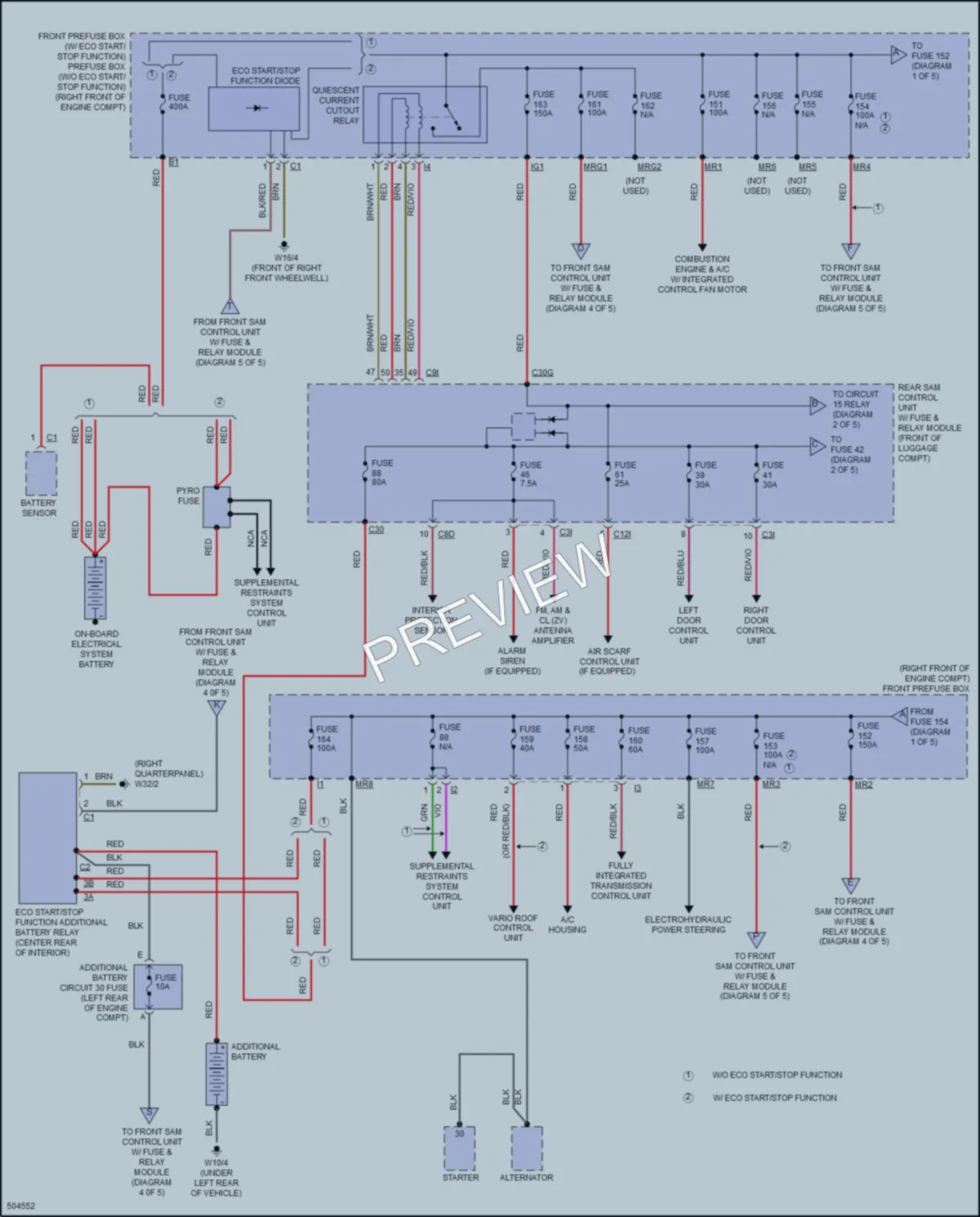 2016 MercedesBenz SLK350 Power Distribution wiring diagram preview