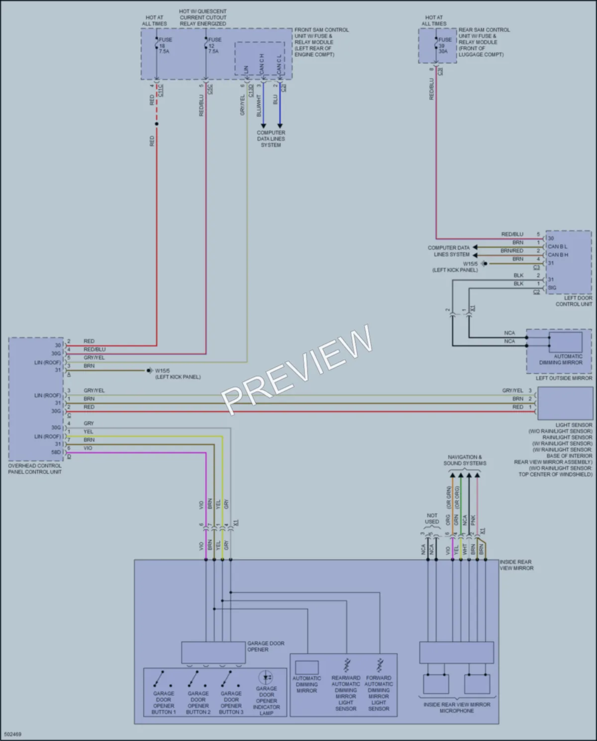 2016 MercedesBenz SLK350 Power Mirrors wiring diagram preview