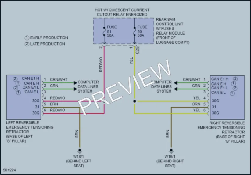 2016 MercedesBenz SLK350 Supplemental Restraints wiring diagram preview