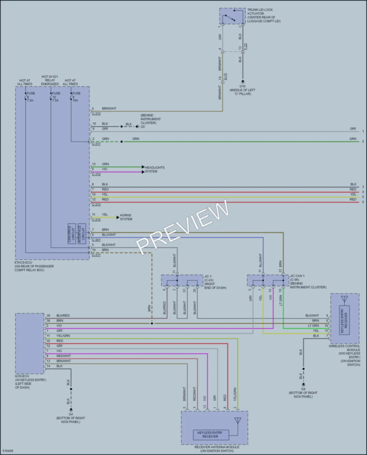 2016 Mitsubishi Lancer Anti Theft wiring diagram preview