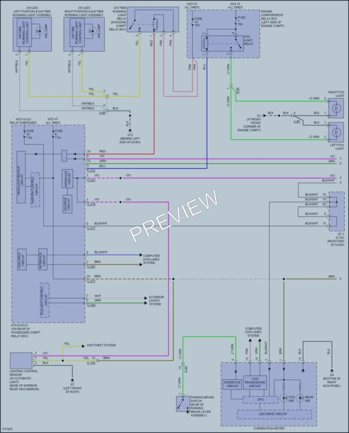 2016 Mitsubishi Lancer Headlights wiring diagram preview