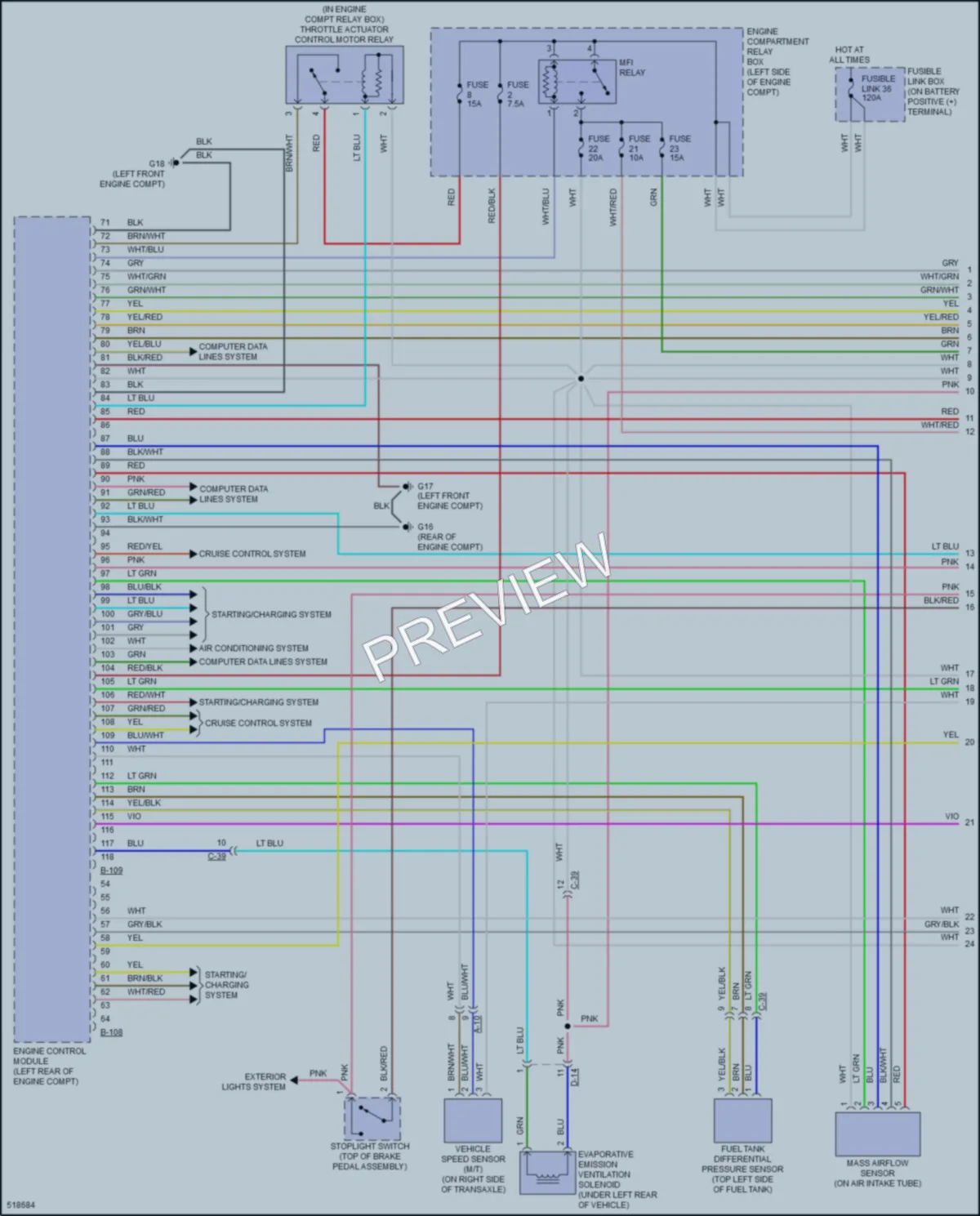 2016 Mitsubishi LancerSportback Engine Performance wiring diagram preview