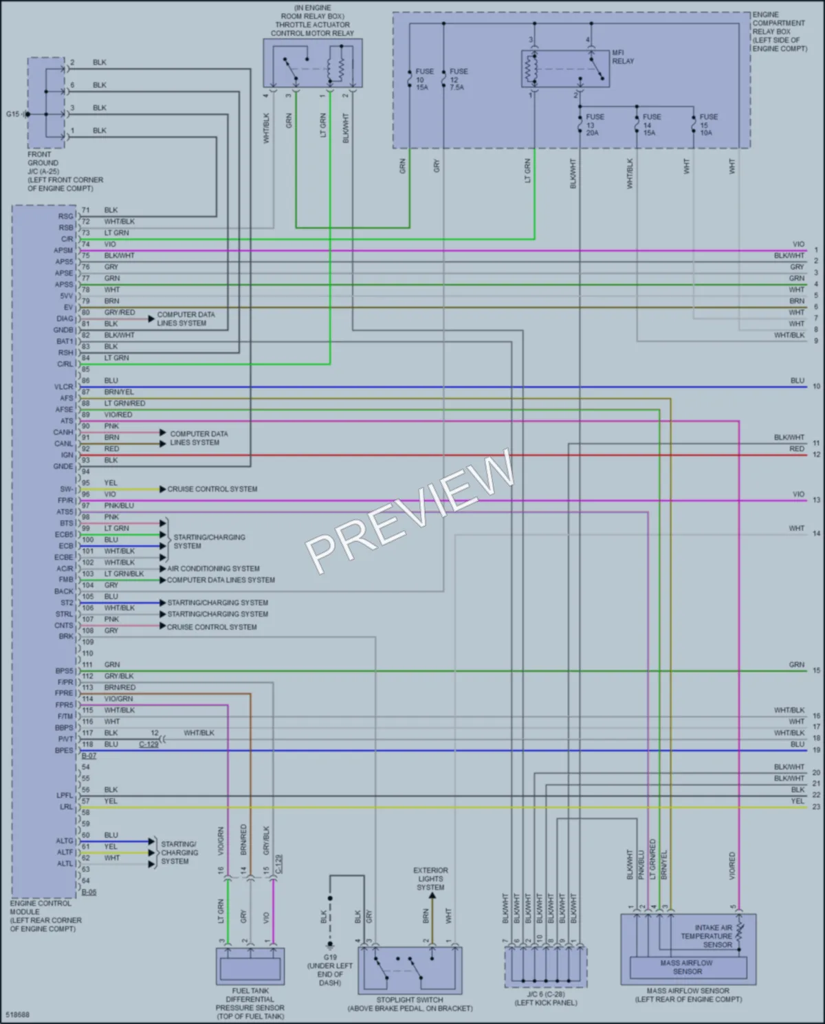 2016 Mitsubishi Outlander Engine Performance wiring diagram preview