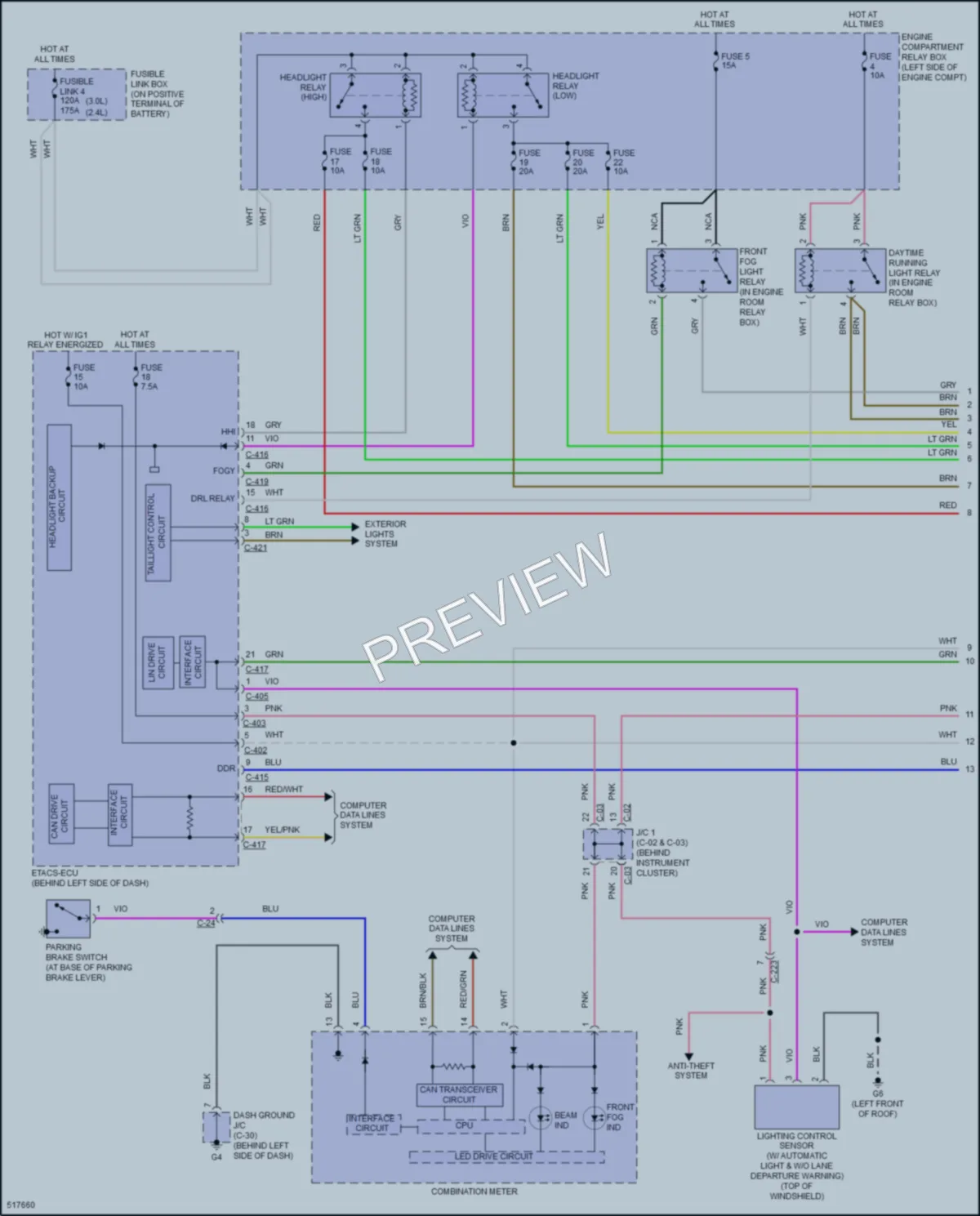 2016 Mitsubishi Outlander Headlights wiring diagram preview