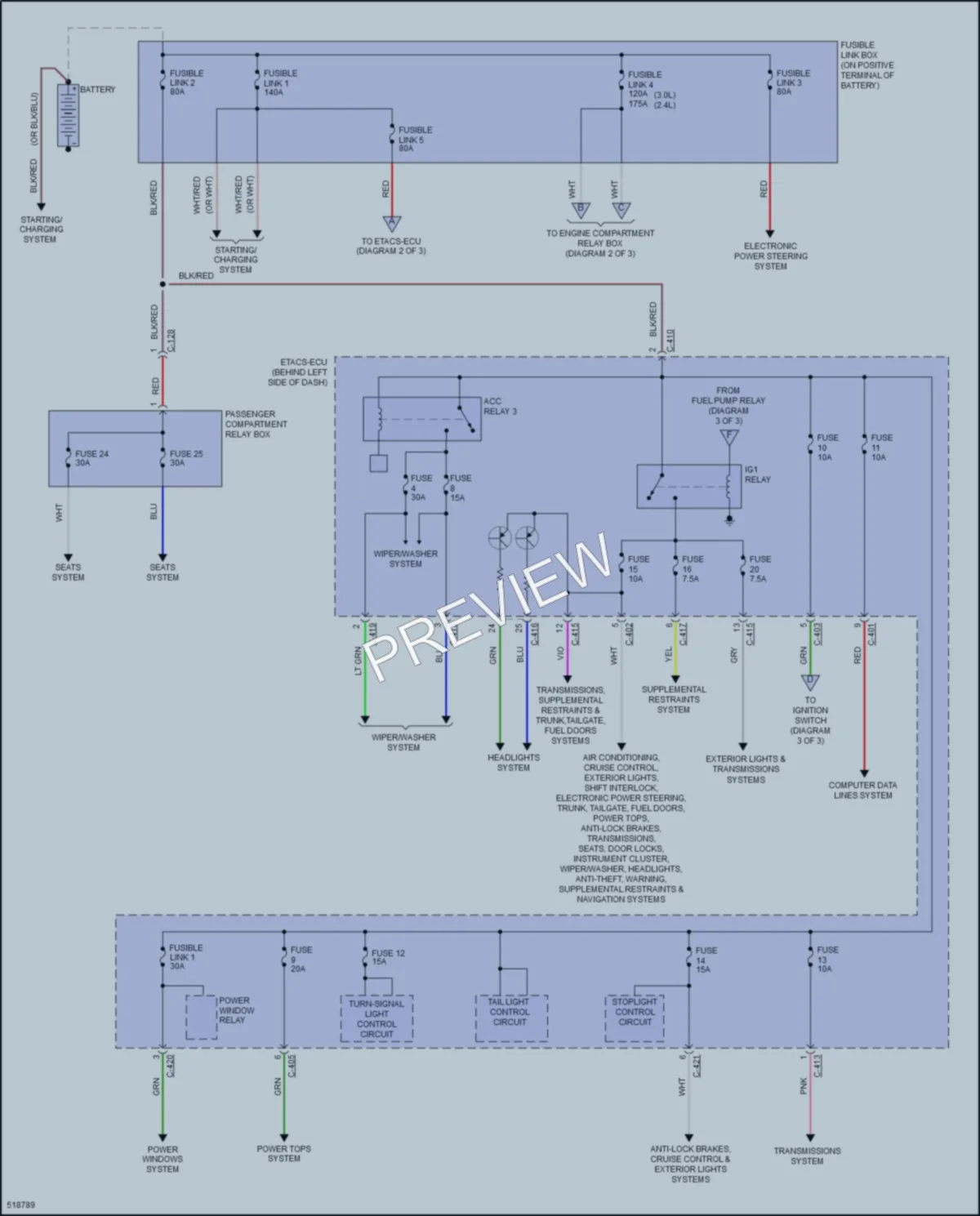 2016 Mitsubishi Outlander Power Distribution wiring diagram preview