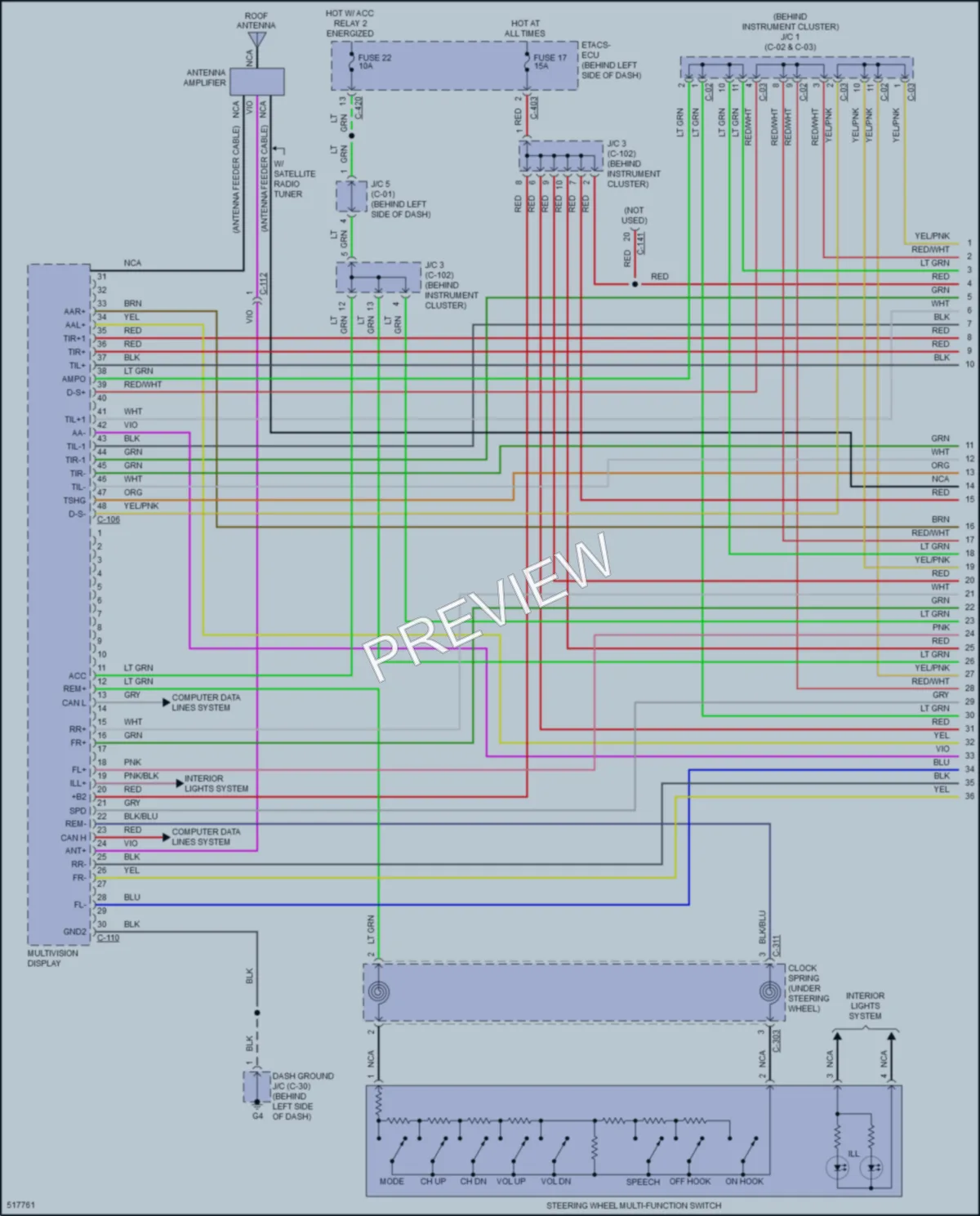 2016 Mitsubishi Outlander Radio wiring diagram preview