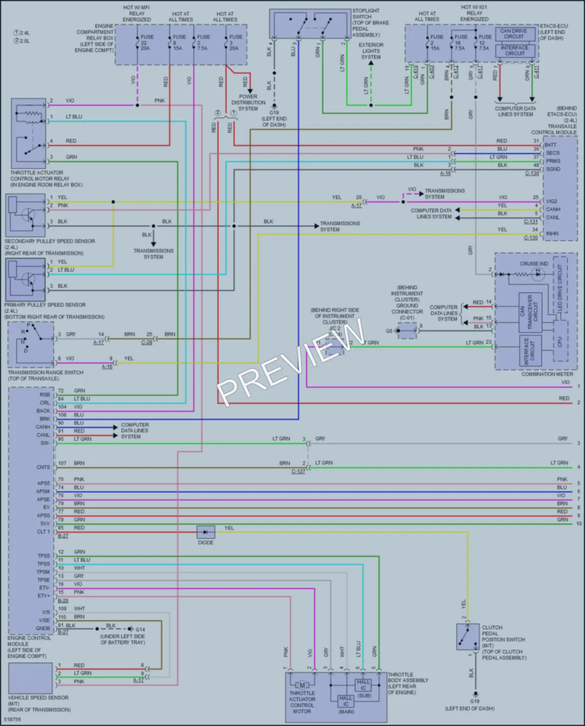 2016 Mitsubishi OutlanderSport Cruise Control wiring diagram preview