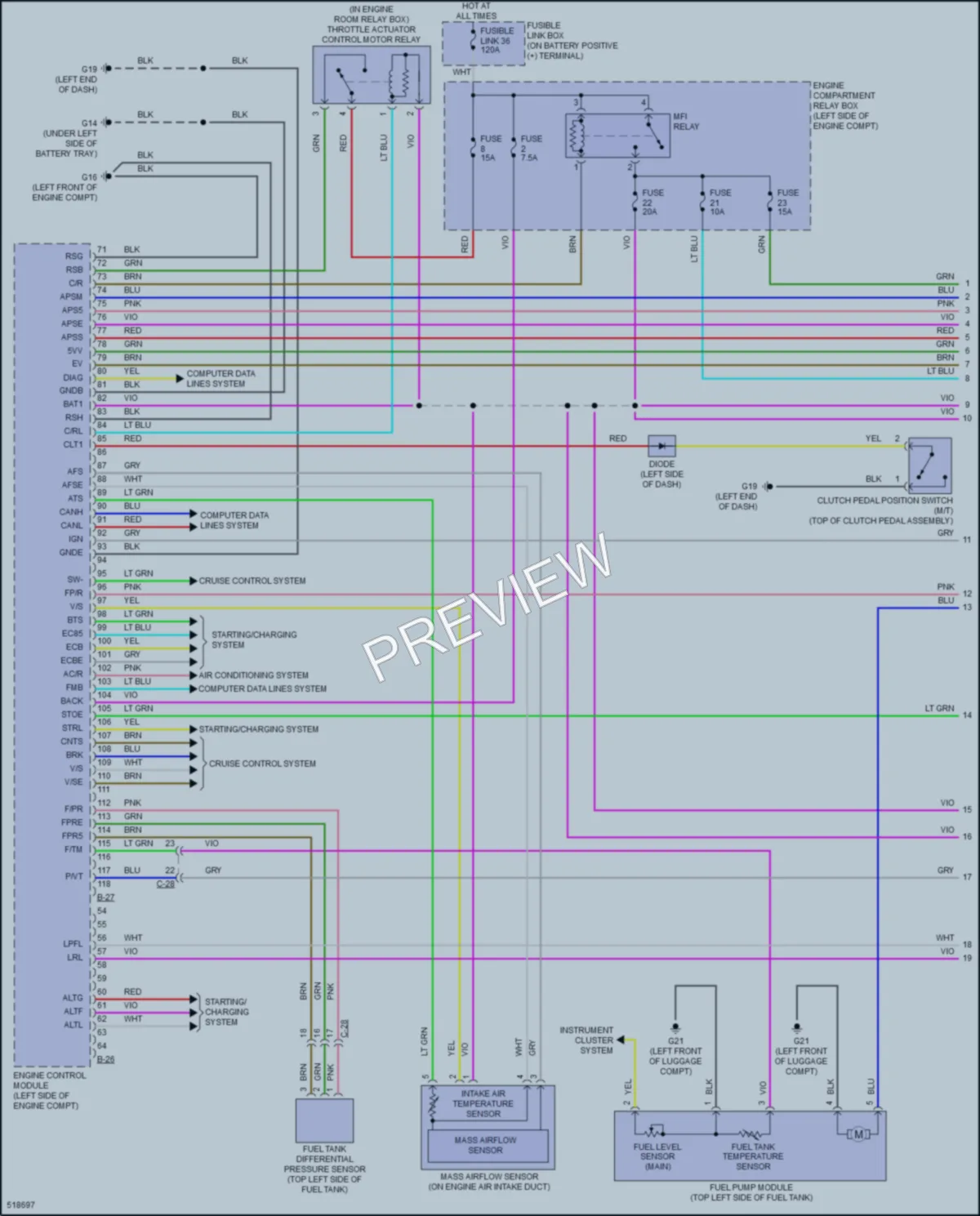2016 Mitsubishi OutlanderSport Engine Performance wiring diagram preview