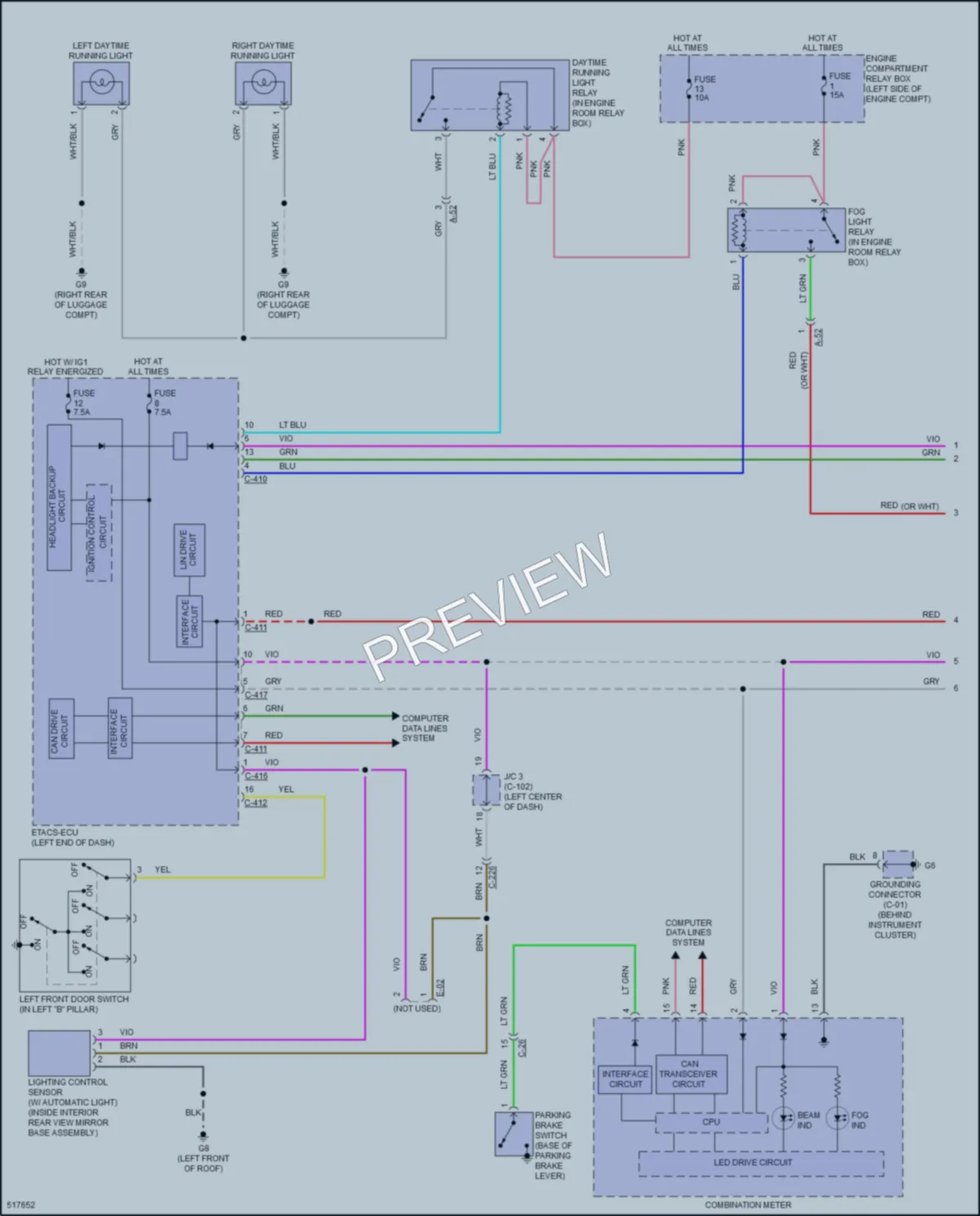 2016 Mitsubishi OutlanderSport Headlights wiring diagram preview