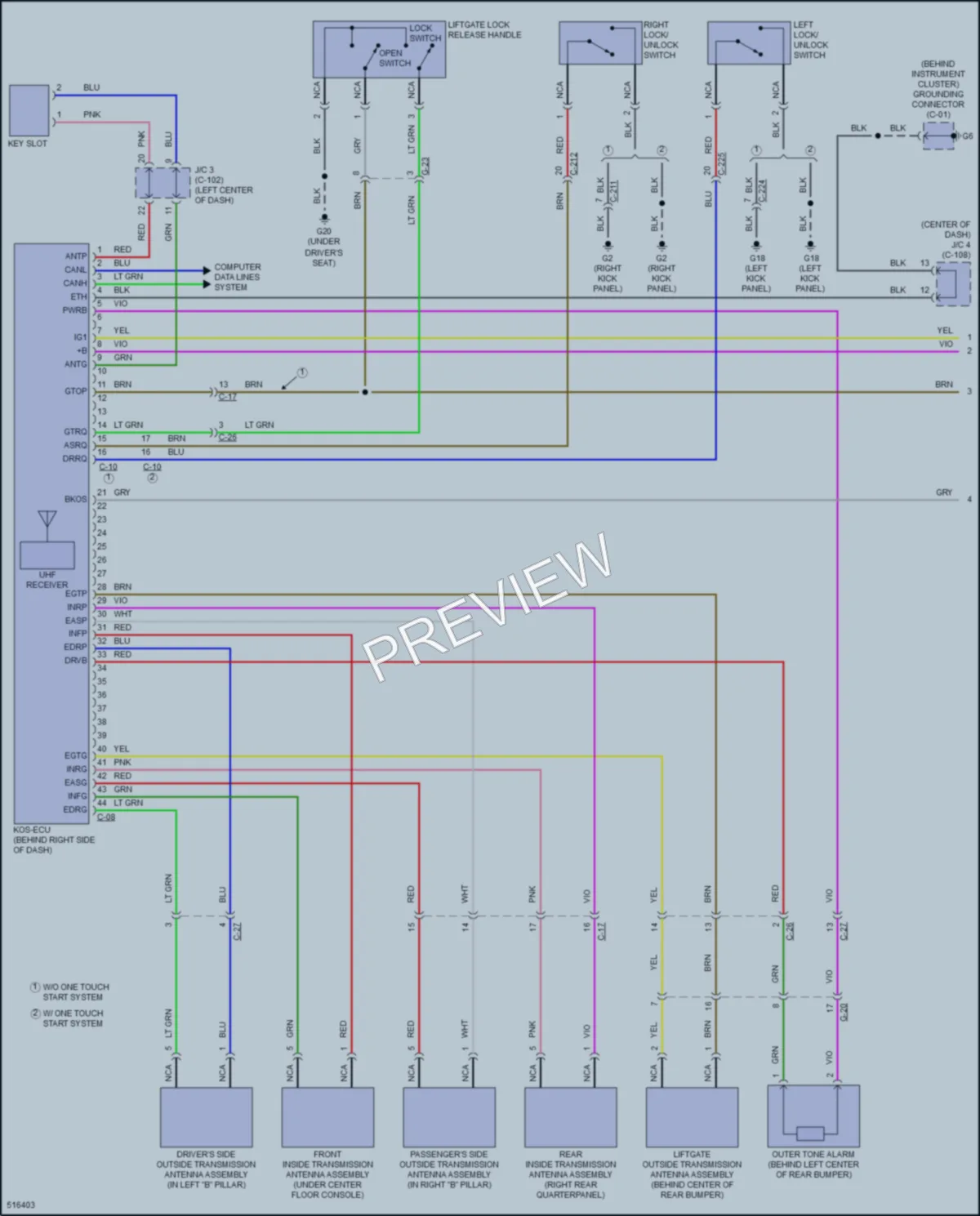 2016 Mitsubishi OutlanderSport Power Door Locks wiring diagram preview