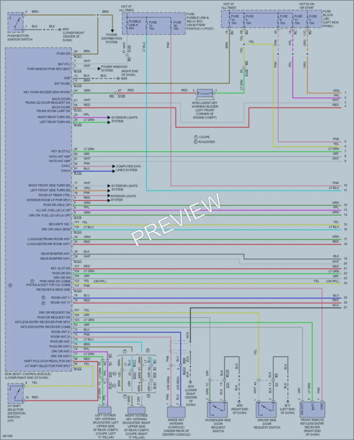 2016 Nissan 370Z Anti Theft wiring diagram preview