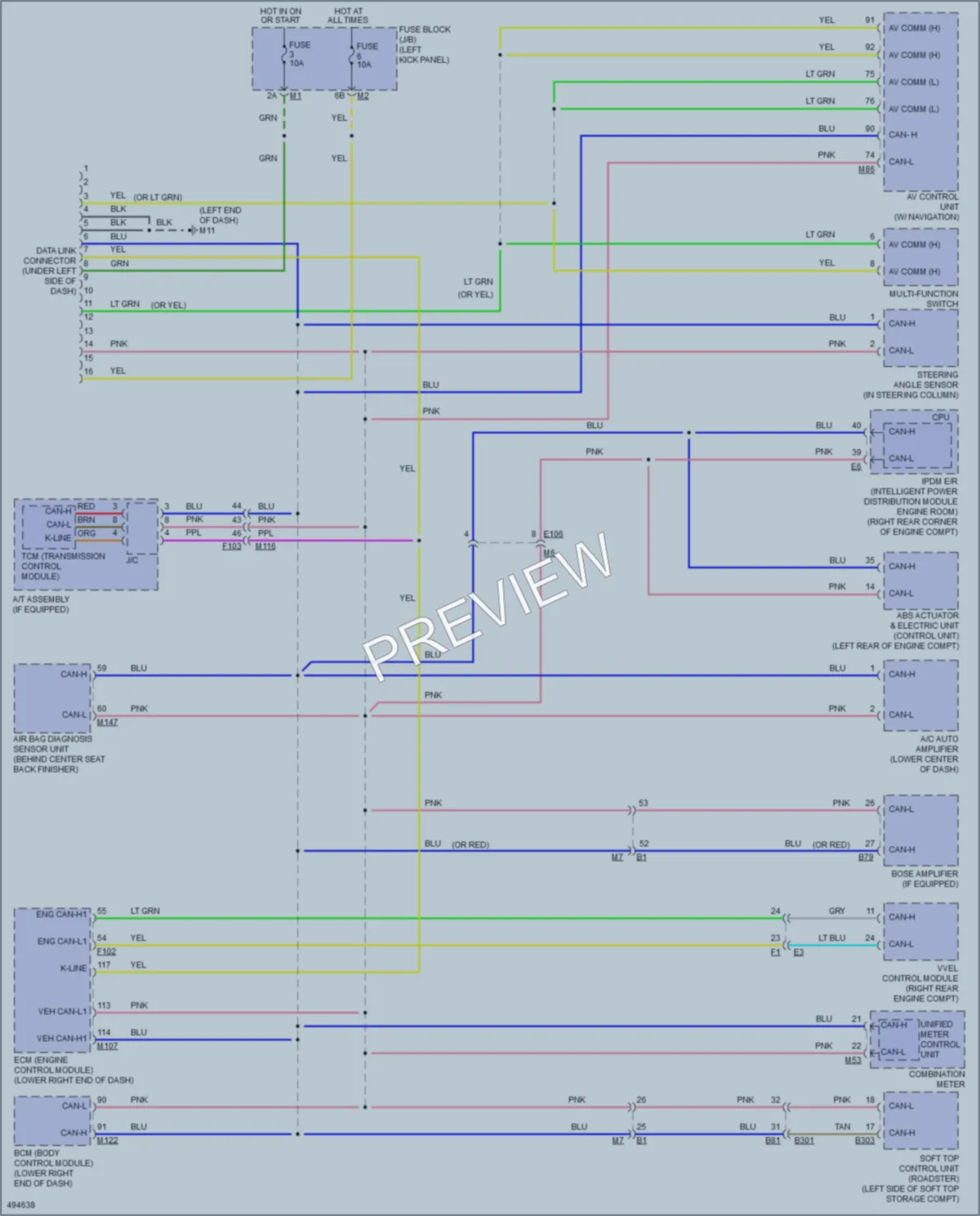 2016 Nissan 370Z Computer Data Lines wiring diagram preview