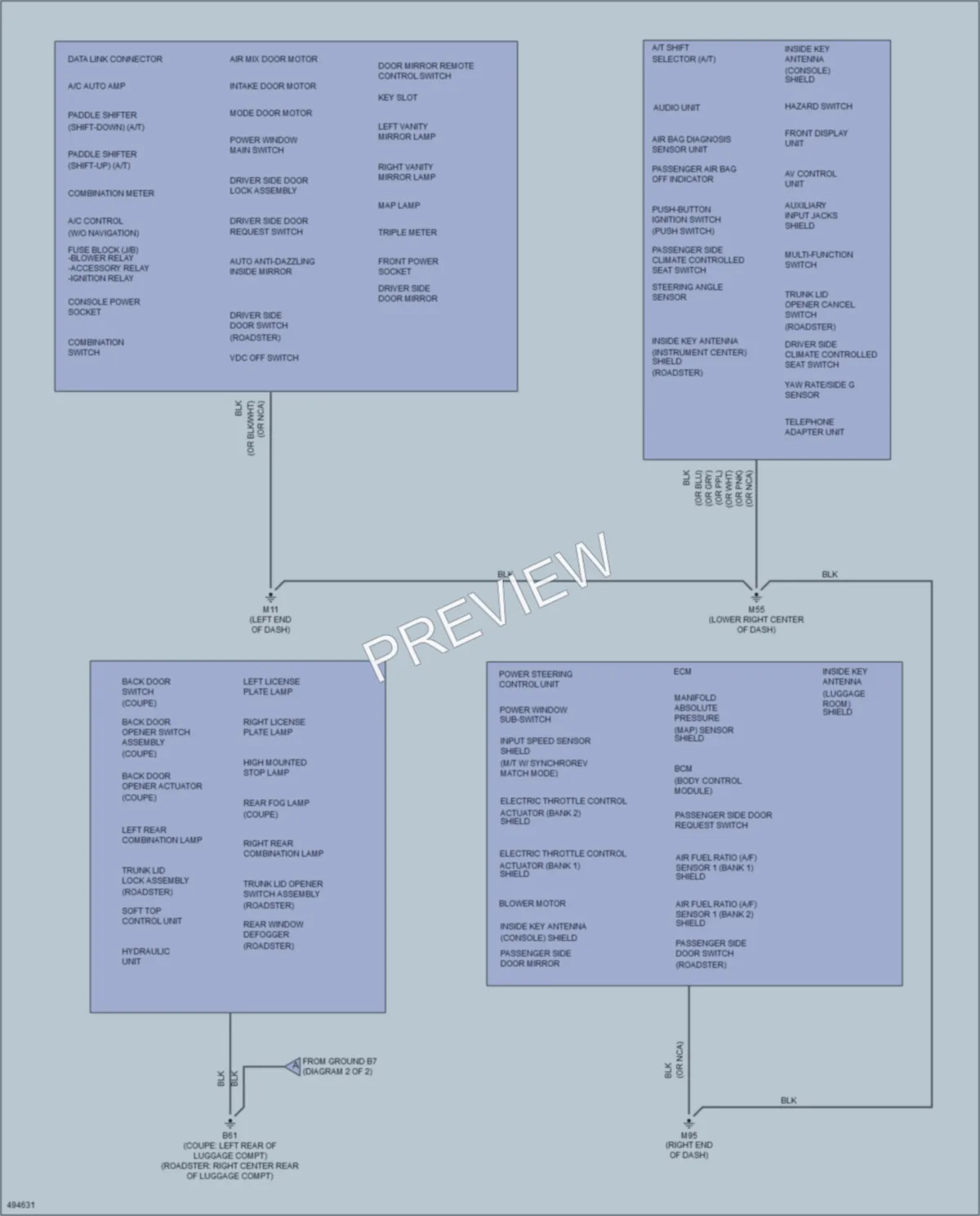 2016 Nissan 370Z Ground Distribution wiring diagram preview