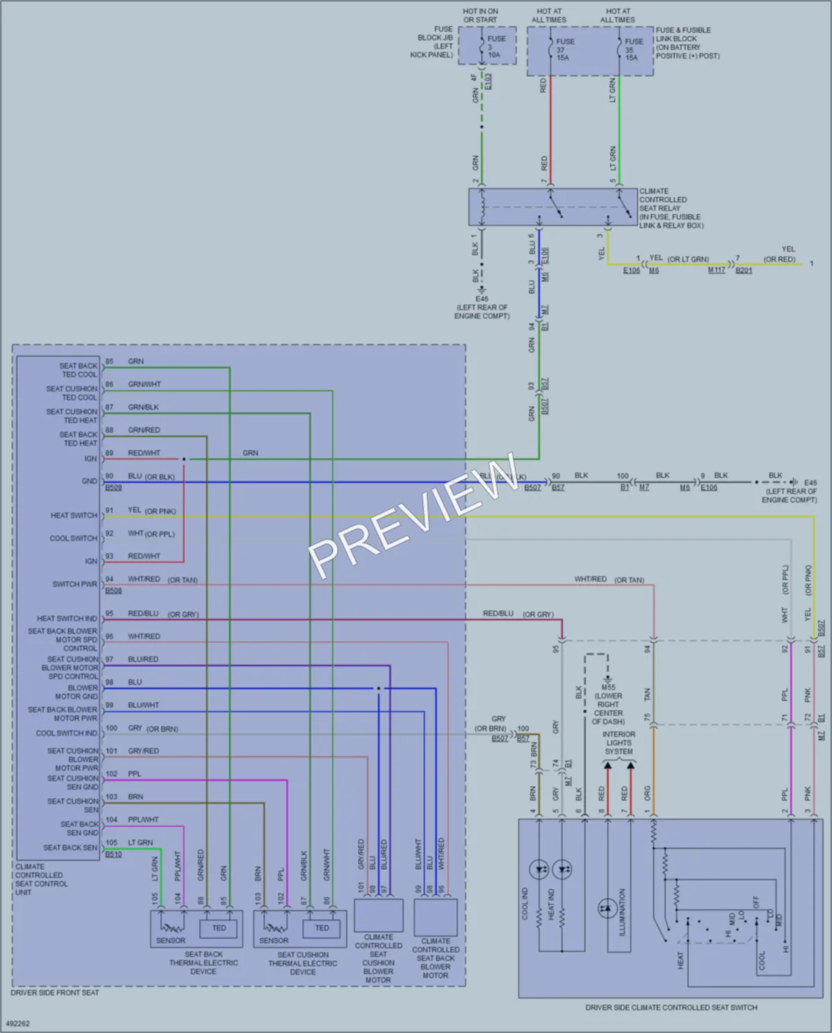 2016 Nissan 370Z Power Seats wiring diagram preview