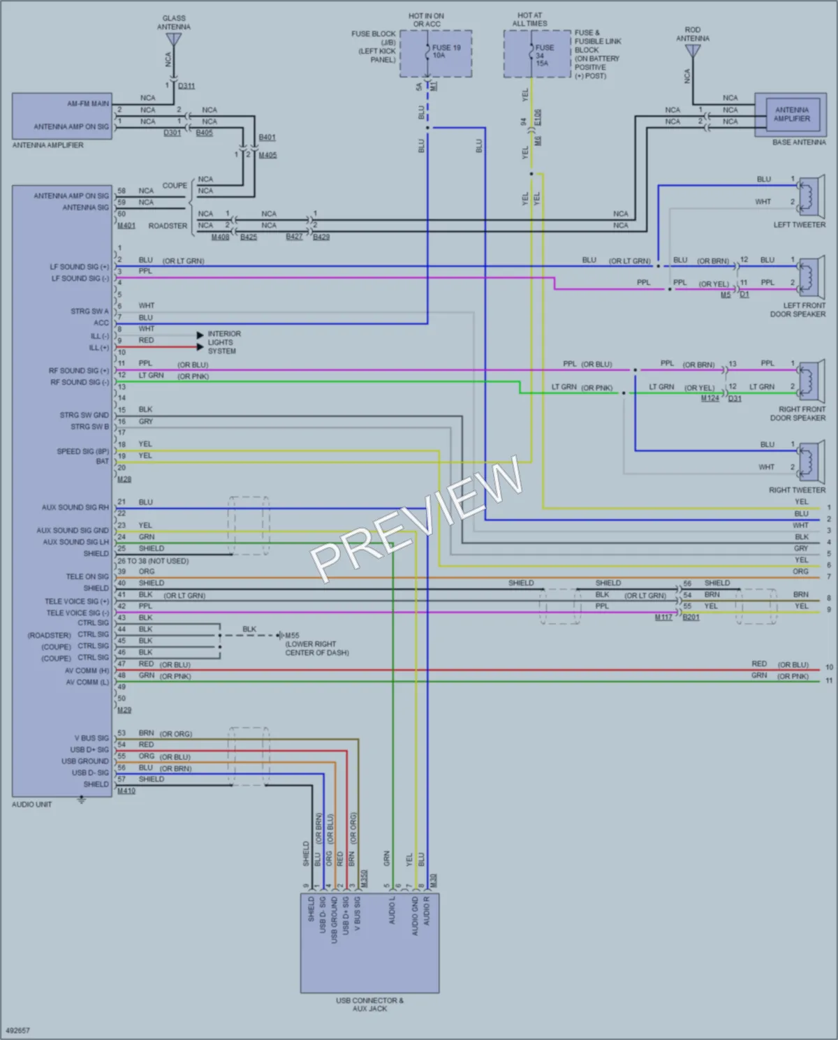 2016 Nissan 370Z Radio wiring diagram preview