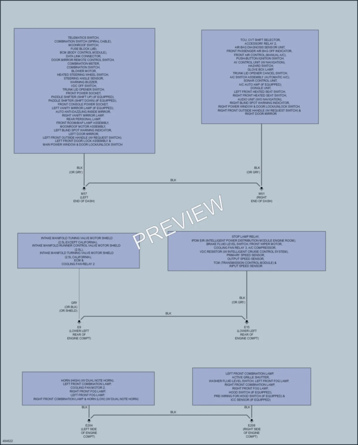 2016 Nissan Altima Ground Distribution wiring diagram preview