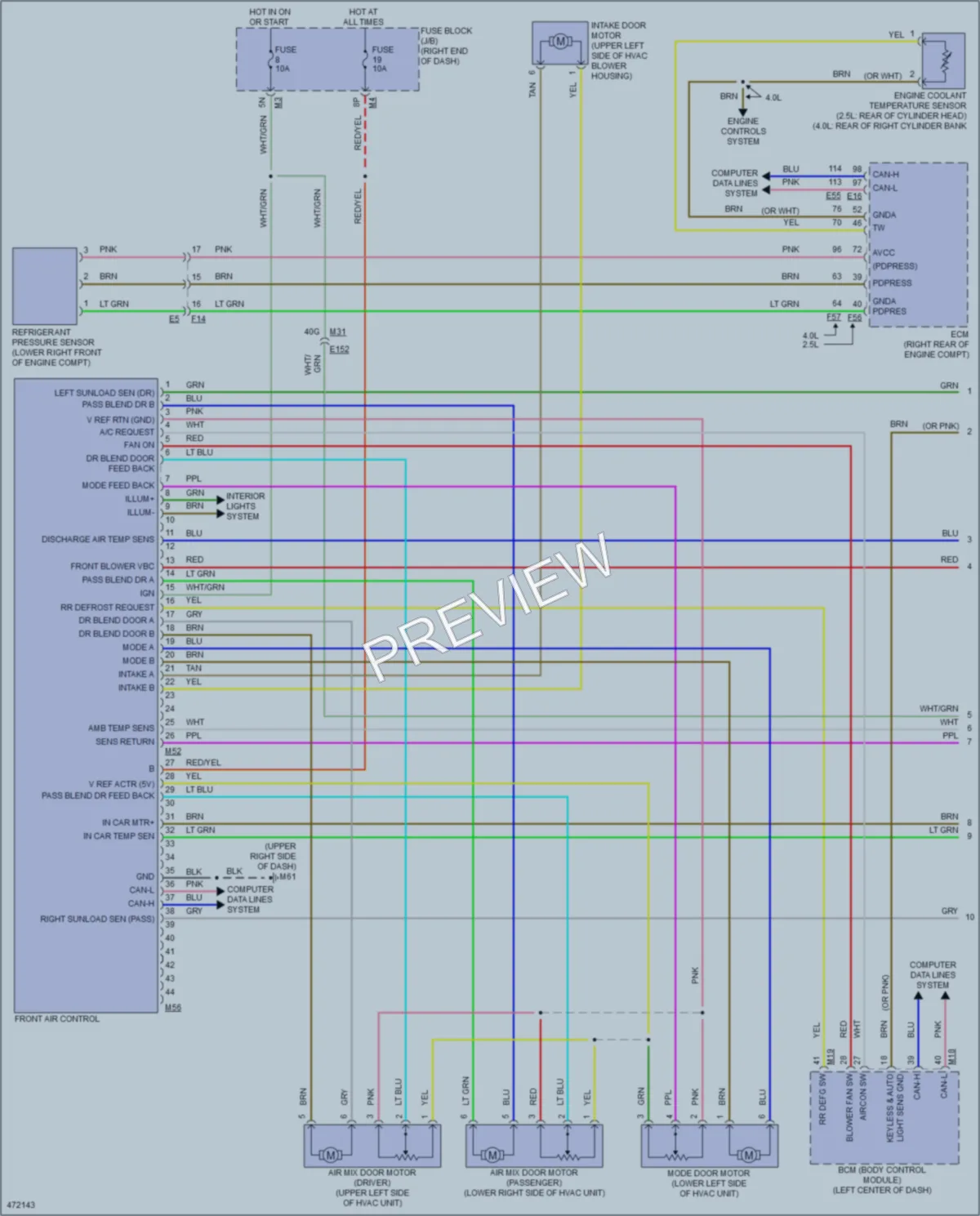 2016 Nissan Frontier Air Conditioning wiring diagram preview