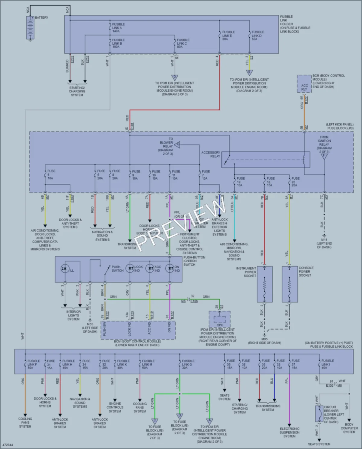 2016 Nissan GTR Power Distribution wiring diagram preview