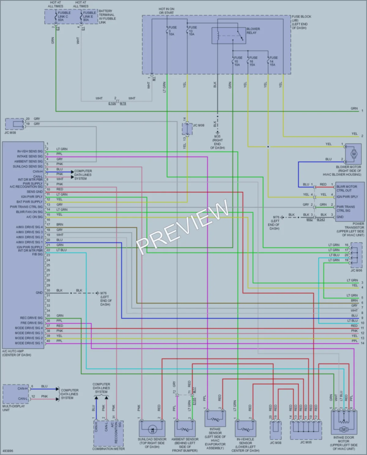 2016 Nissan JUKE Air Conditioning wiring diagram preview