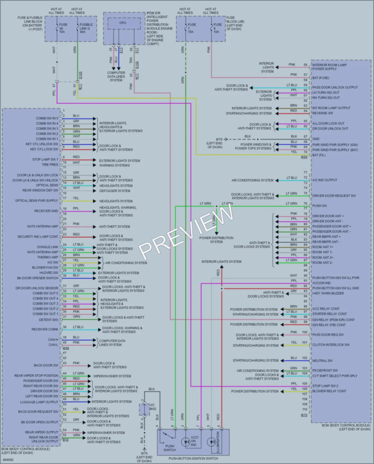 2016 Nissan JUKE Body Control Modules wiring diagram preview