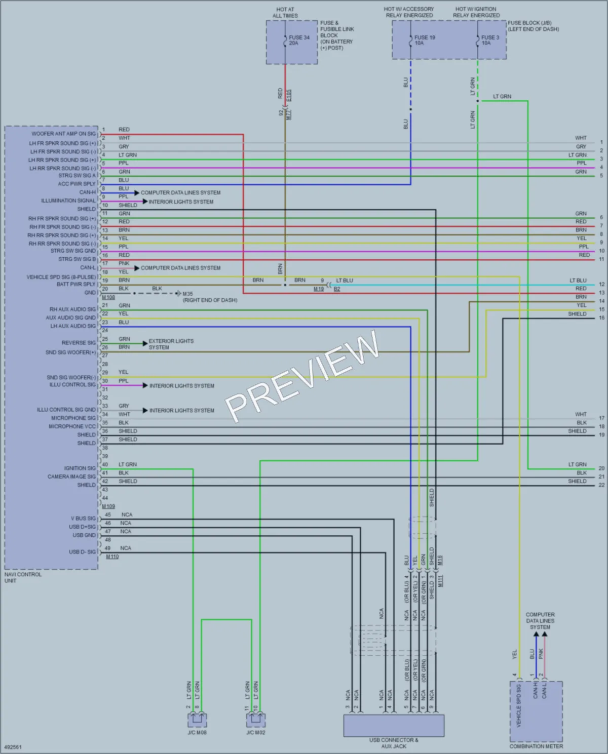 2016 Nissan JUKE Navigation wiring diagram preview