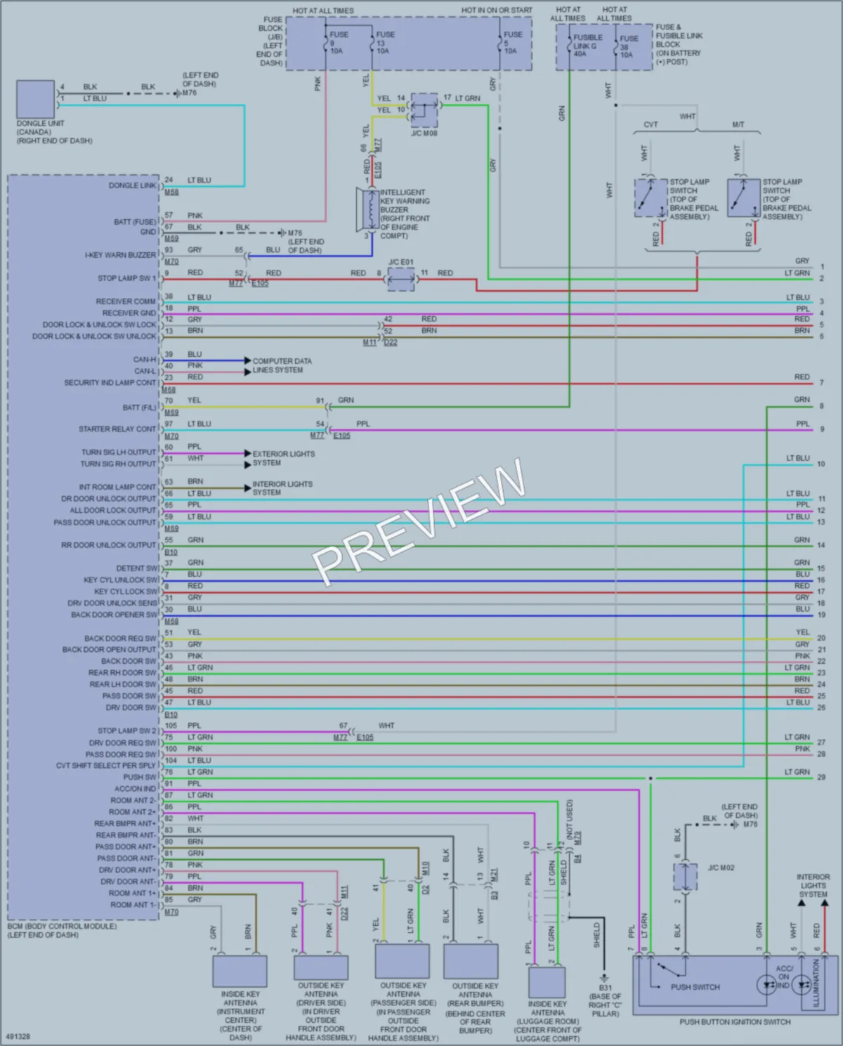 2016 Nissan JUKE Power Door Locks wiring diagram preview