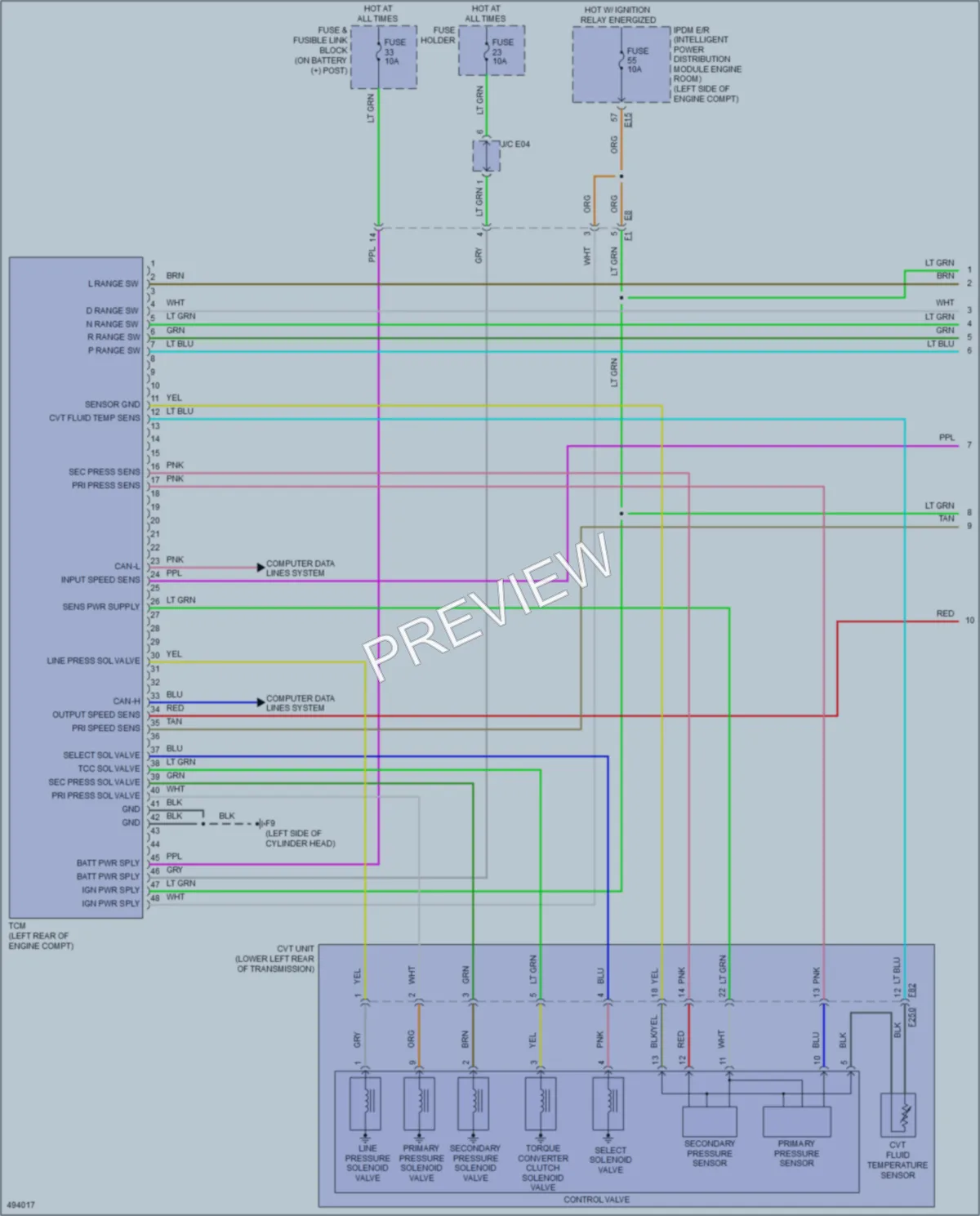 2016 Nissan JUKE Transmission wiring diagram preview