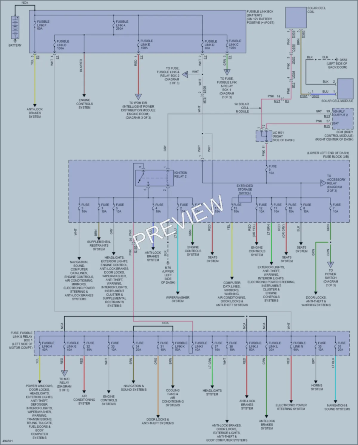 2016 Nissan LEAF Power Distribution wiring diagram preview