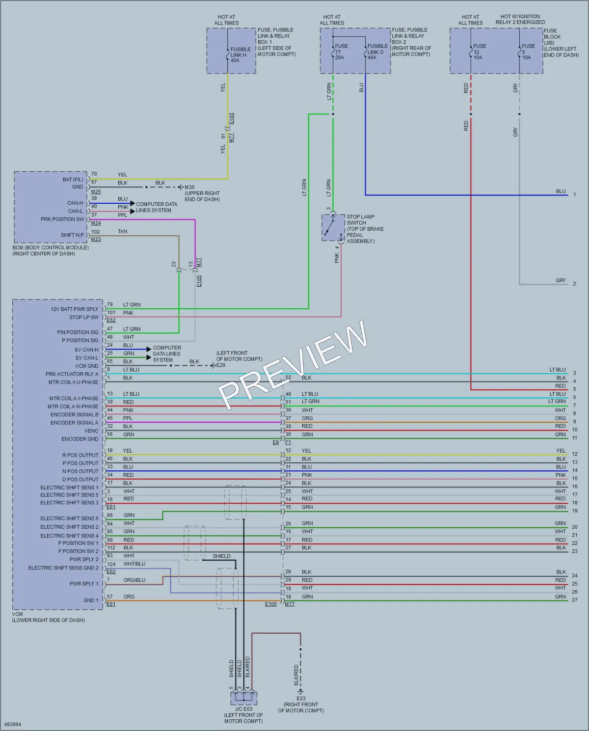 2016 Nissan LEAF Transmission wiring diagram preview