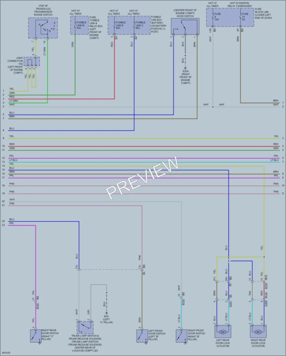 2016 Nissan Maxima Anti Theft wiring diagram preview