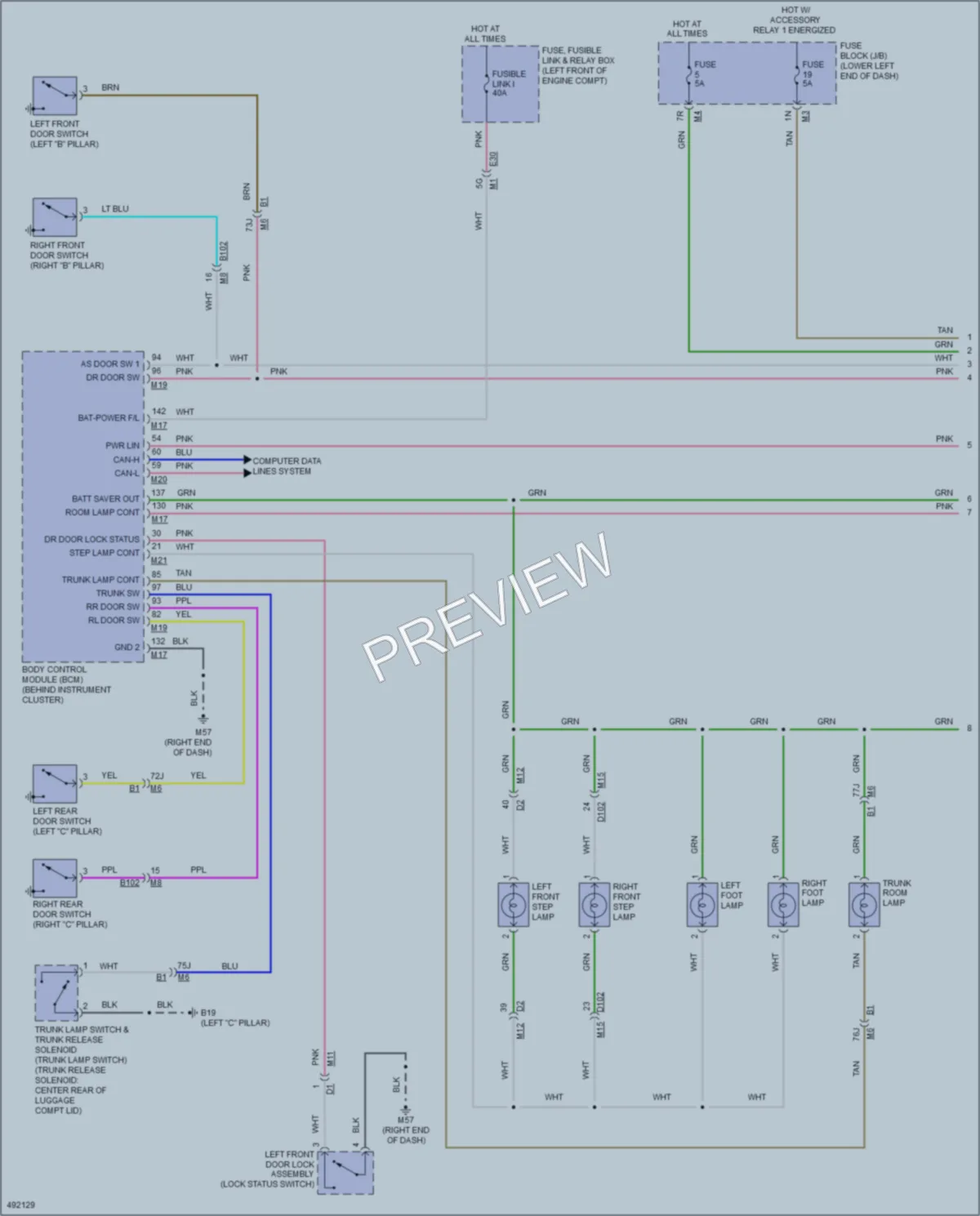 2016 Nissan Maxima Interior Lights wiring diagram preview