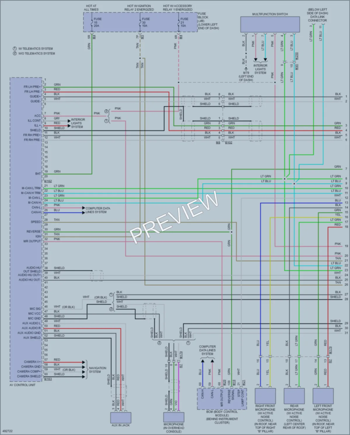 2016 Nissan Maxima Radio wiring diagram preview