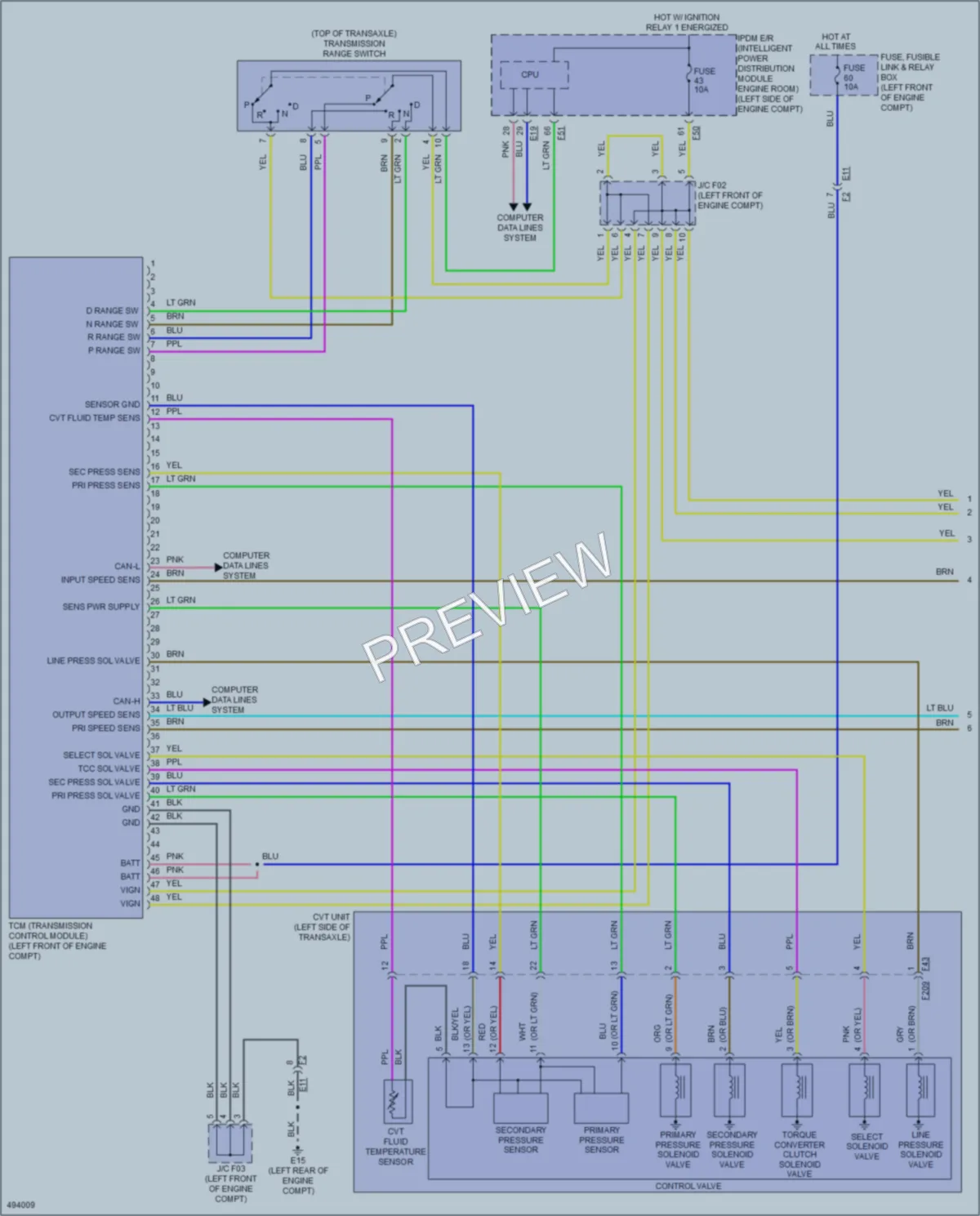 2016 Nissan Maxima Transmission wiring diagram preview