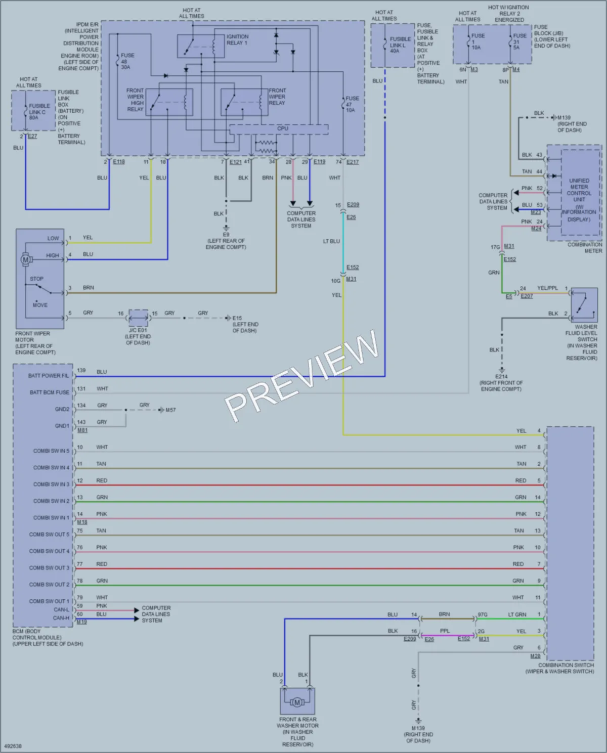 2016 Nissan Murano Wiper Washer wiring diagram preview
